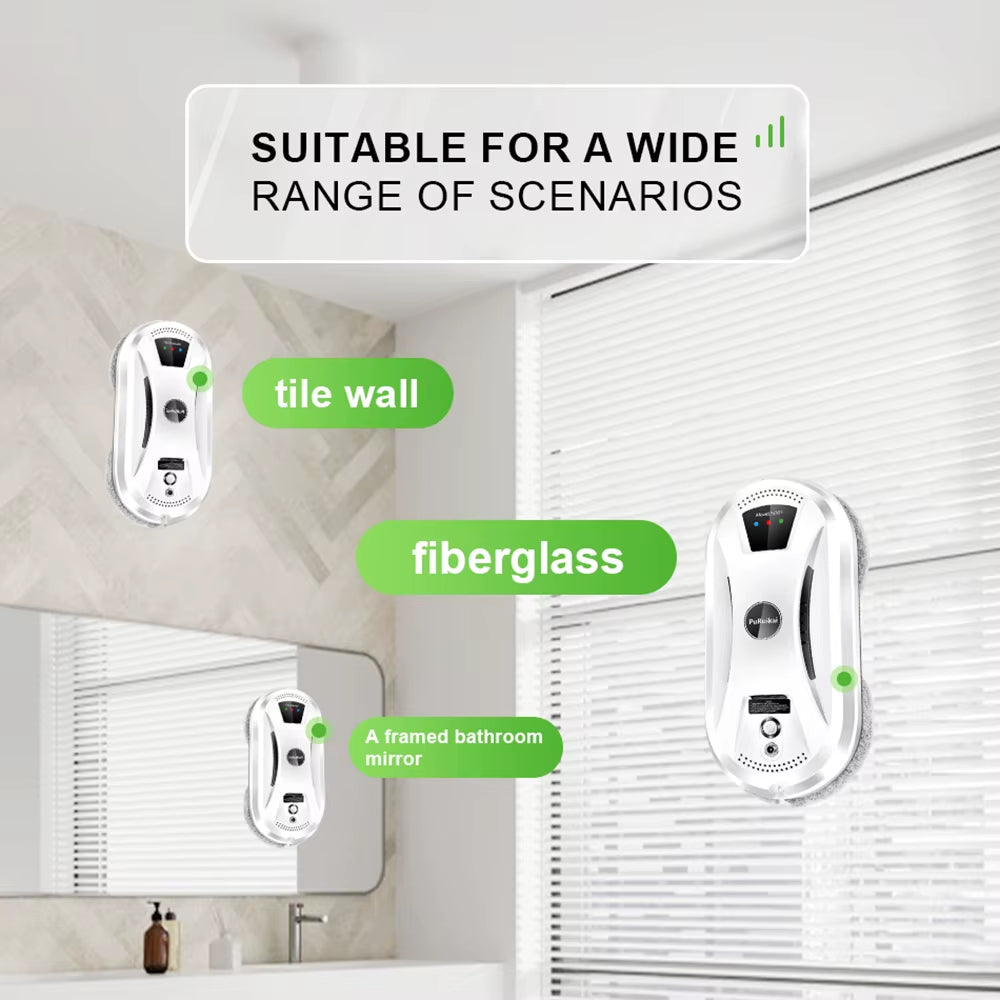 Window Cleaning Robot High Suction Electric Window Cleaner Robot Anti-Falling Remote Control Robot Vacuum Cleaner